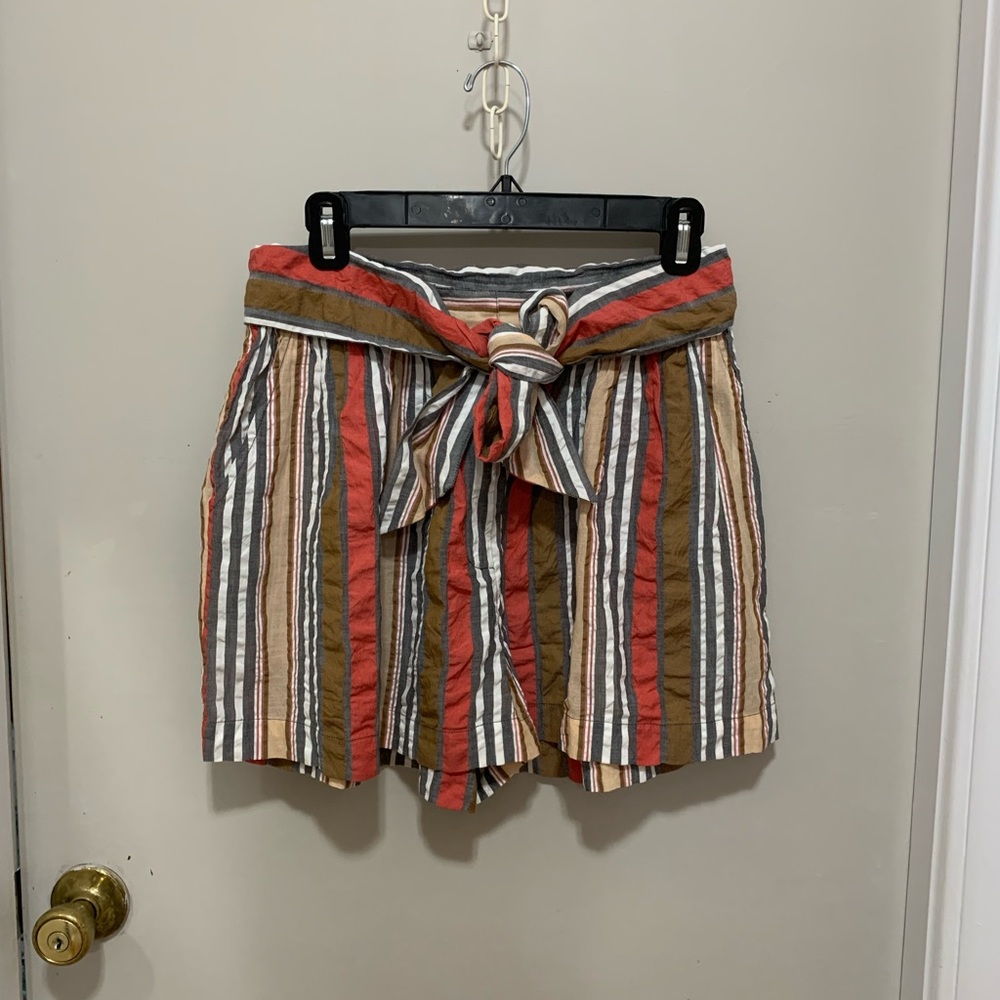 Ulla Johnson Multicolor Striped Tie Waist Shorts